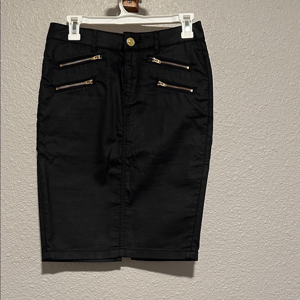 Express Black Women's Skirt with zipper details